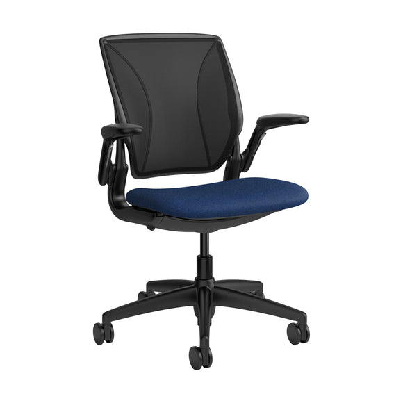 Humanscale World One LM chair in blue fabric with ergonomic design - Chair Dinkum Australia