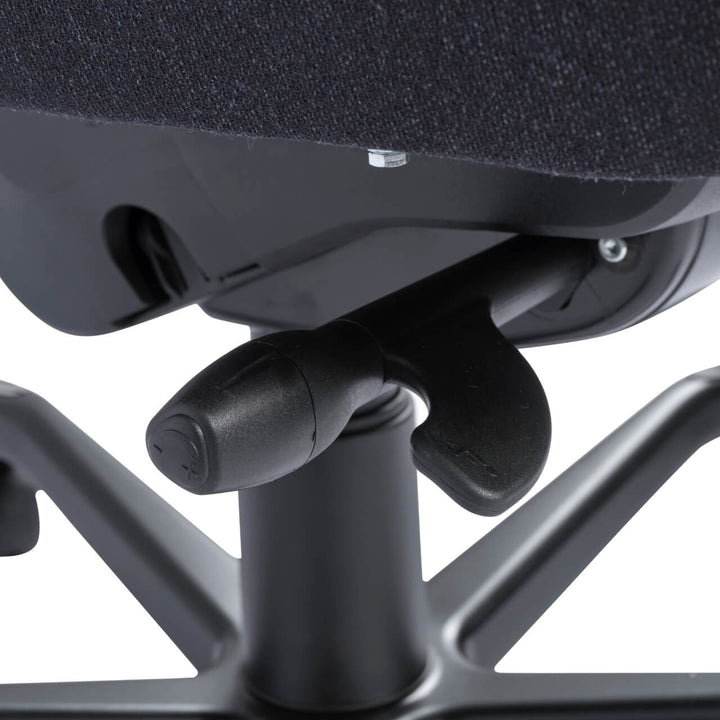 KAB Controller Base office chair, black fabric, gas lift and five-star base (KAB Seating photograph)