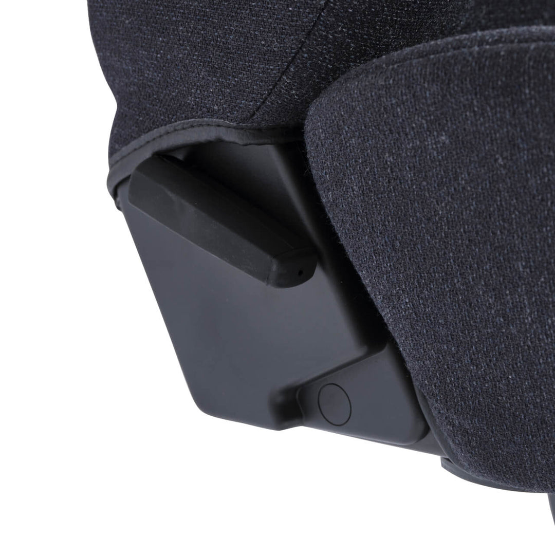 KAB Controller Base office chair, black fabric, side lever (KAB Seating photograph)