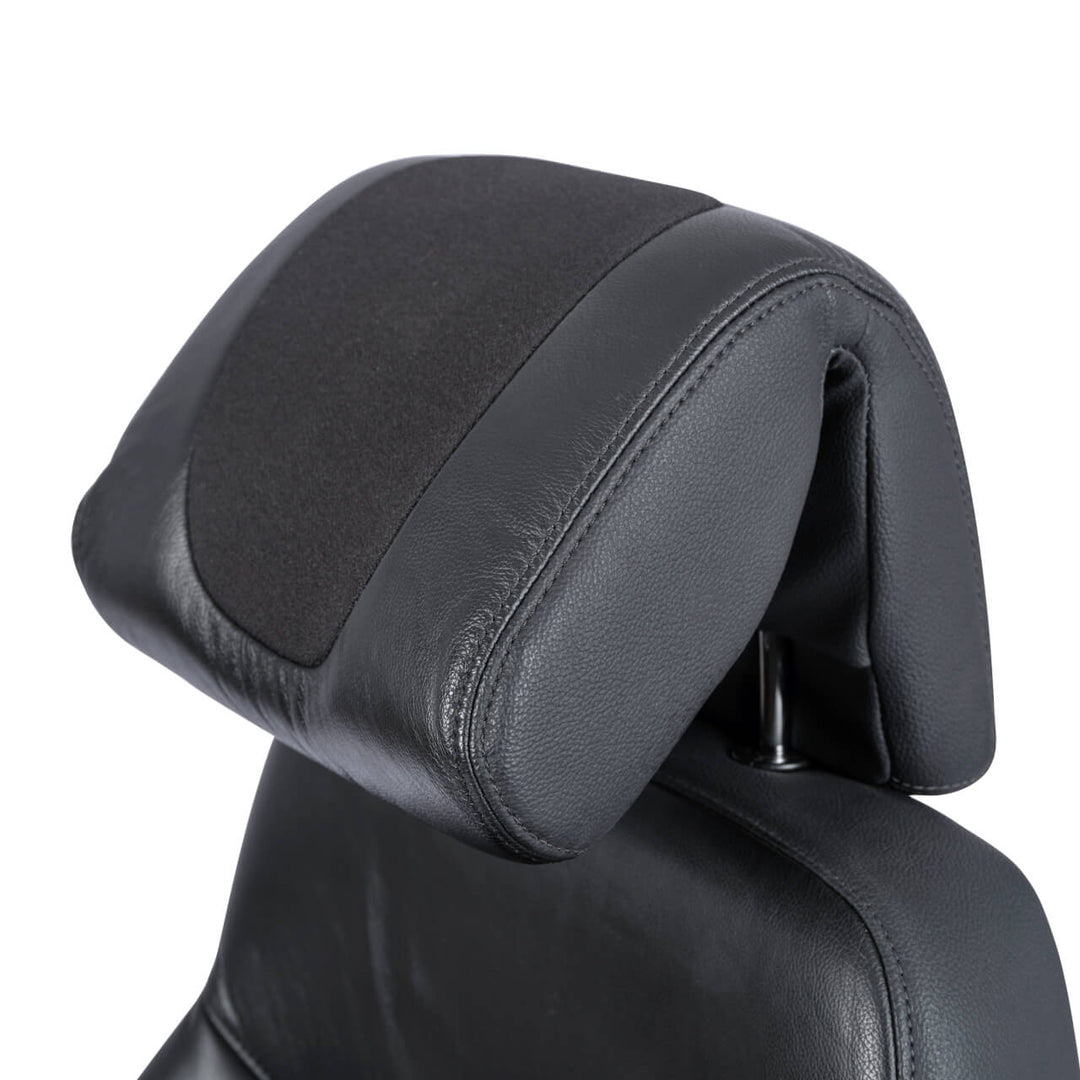 KAB Executive 24/7 office chair, half leather half cloth, comfort headrest, angle (KAB Seating photograph)