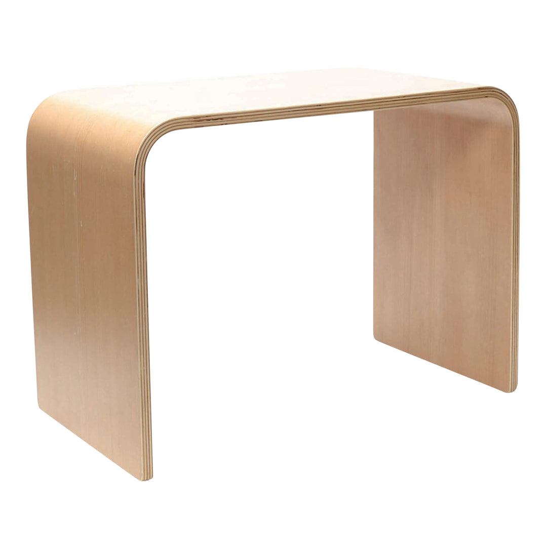Konfurb Link table in Natural turned face down as a low coffee or occasional table