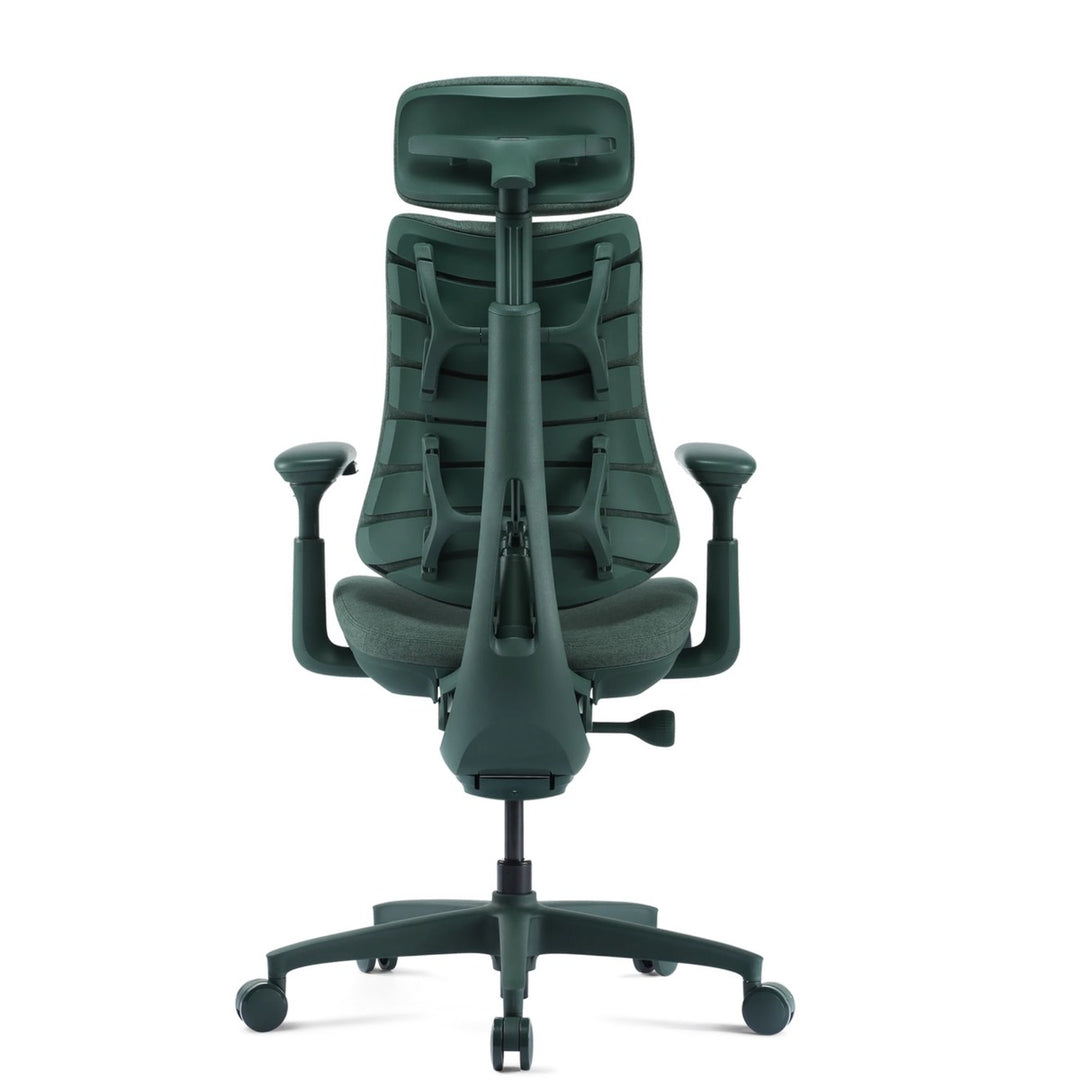 LiberNovo Omni Smart Dynamic Ergonomic Chair Moss Green back view - Chair Dinkum