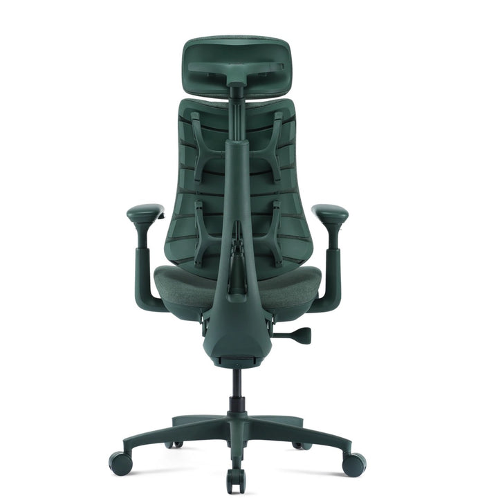 LiberNovo Omni Smart Dynamic Ergonomic Chair Moss Green back view - Chair Dinkum