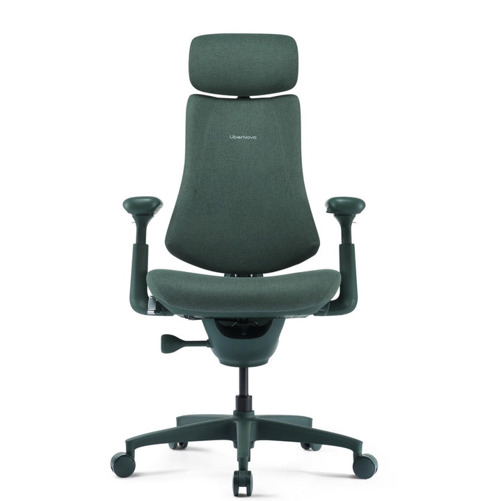 LiberNovo Omni Smart Dynamic Ergonomic Chair Moss Green front view - Chair Dinkum