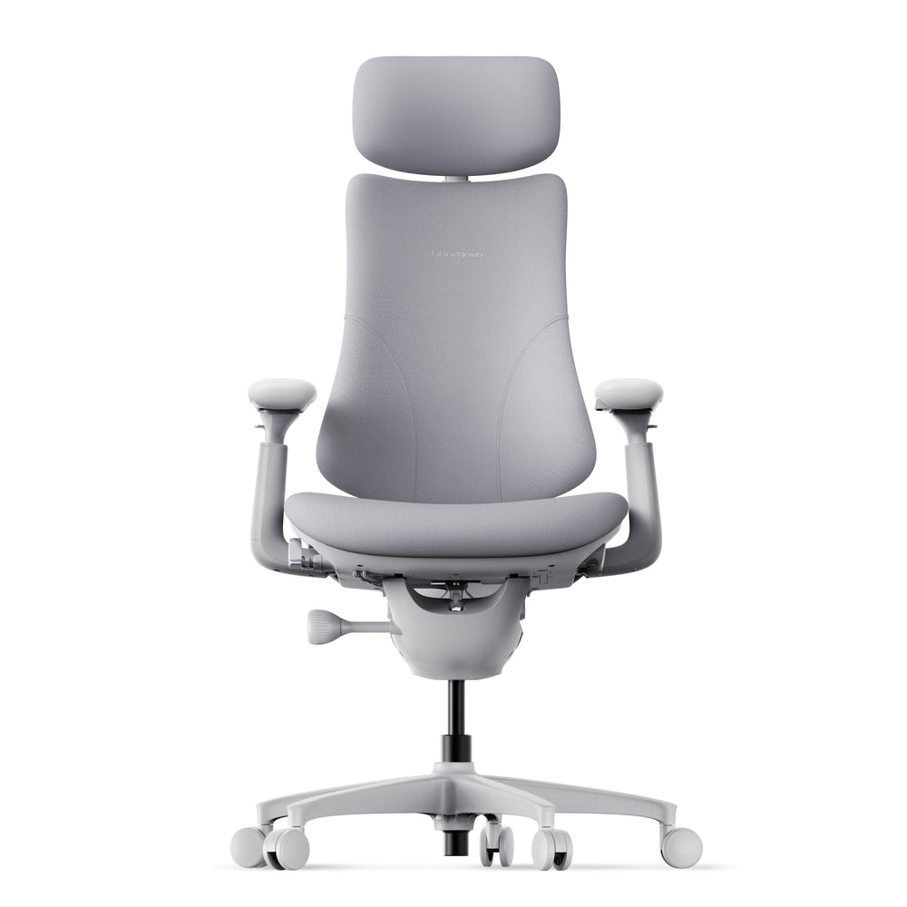 LiberNovo Omni SE Dynamic Ergonomic Chair Space Grey front view - Chair Dinkum
