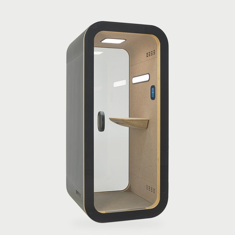 NUMO Call office phone booth in black, one-person acoustic booth | Chair Dinkum Australia