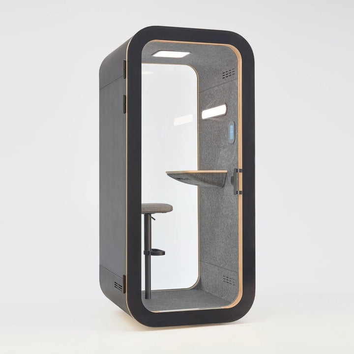 NUMO Call office phone booth with height-adjustable stool and desk shelf | Chair Dinkum Australia