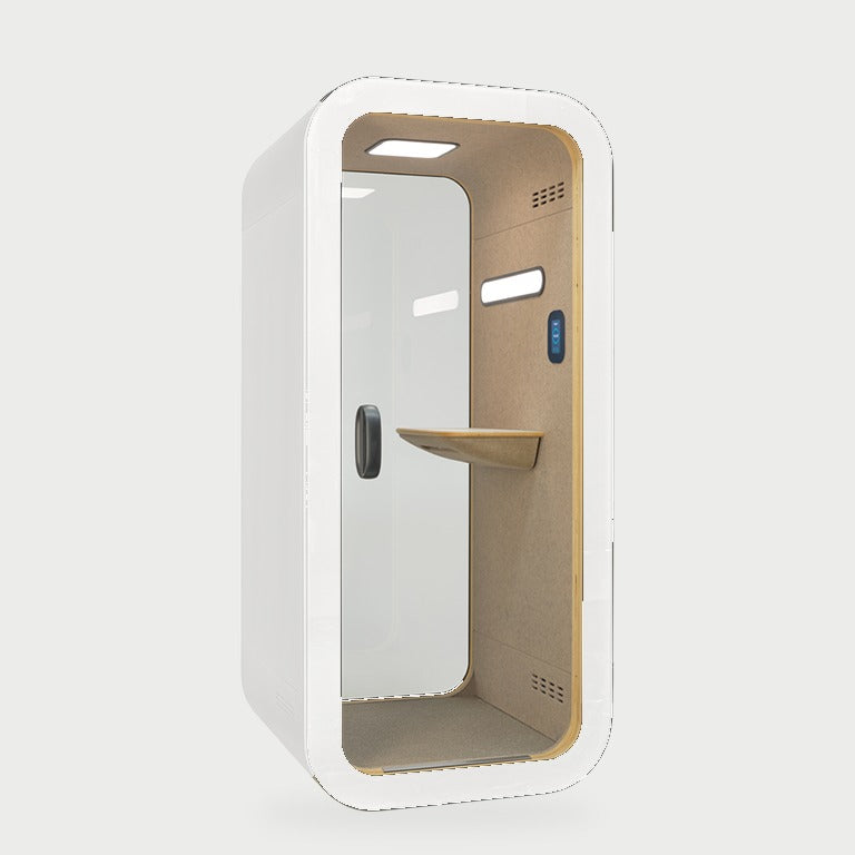 NUMO Call office phone booth in white, one-person acoustic booth | Chair Dinkum Australia
