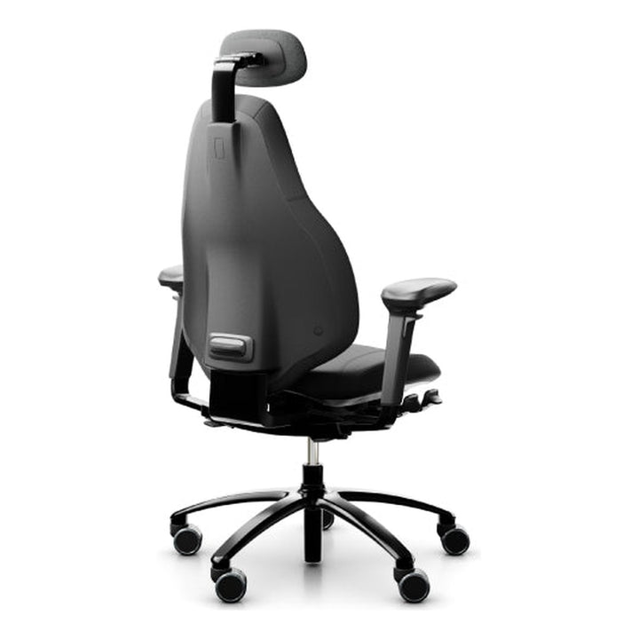 RH Mereo 220 Black Paloma Leather ergonomic office chair - Chair Dinkum Australia