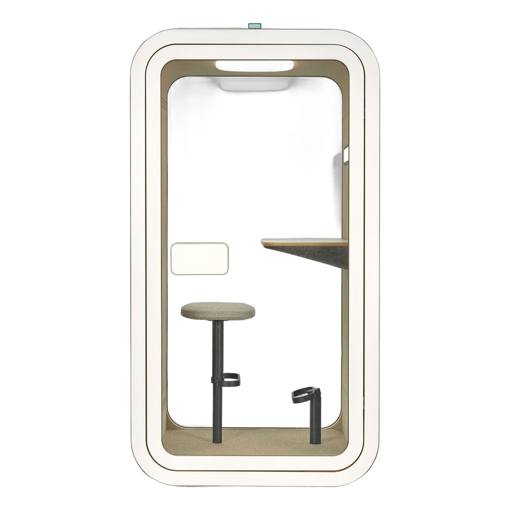 YADO 120 focus pod in white, front view - Chair Dinkum Australia