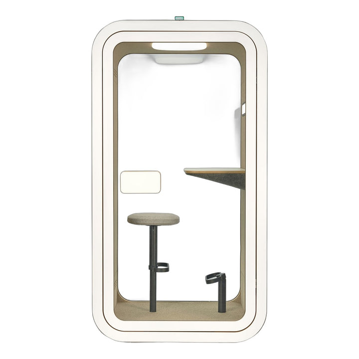 YADO 120 focus pod in white, front view - Chair Dinkum Australia