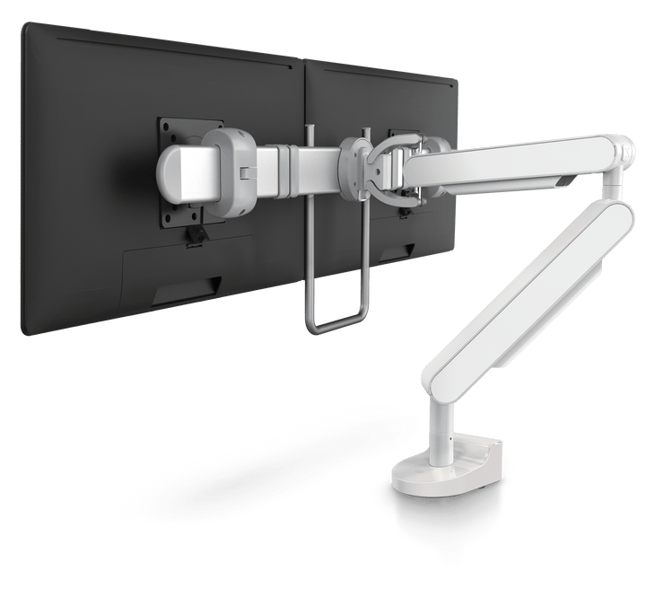 ZGX Monitor Arm with Crossbar | Chair Dinkum | White body & white side panel cover | Office Accessories | 339 | #description# | Chair Dinkum
